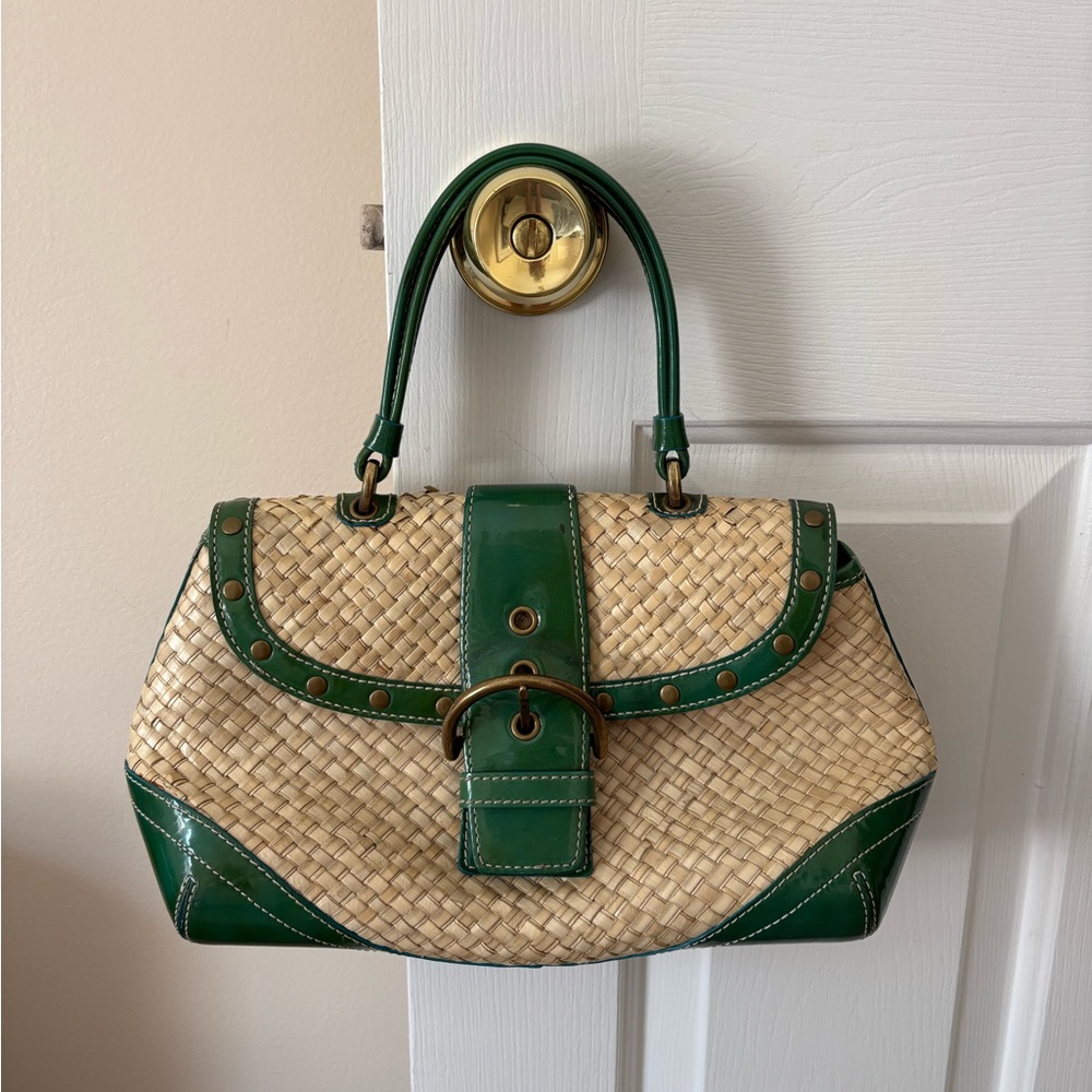 Vintage Coach Woven Bag